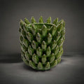 Banana Vase — sculptural green ceramic vase with a layered botanical form, HMT Home