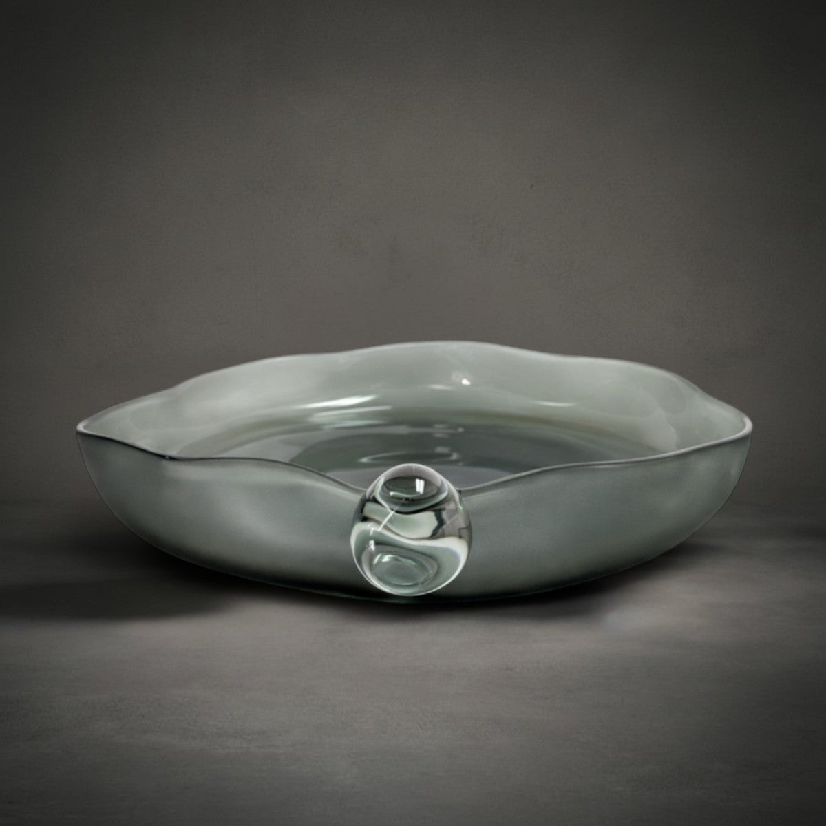 Pebble Eclipse — low-profile organic smoked glass piece, HMT Home